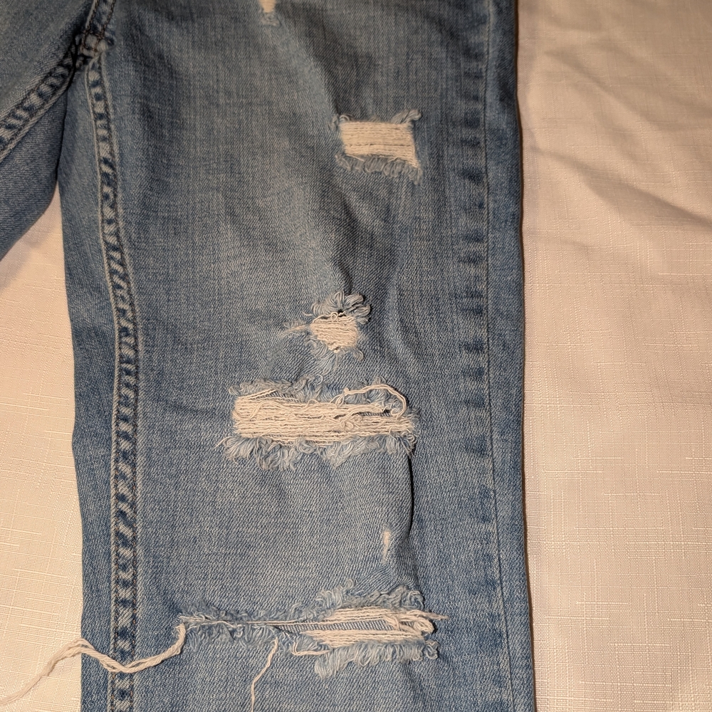 Distressed Blue Jeans Moto Brand Size 26, - Picture 3 of 9
